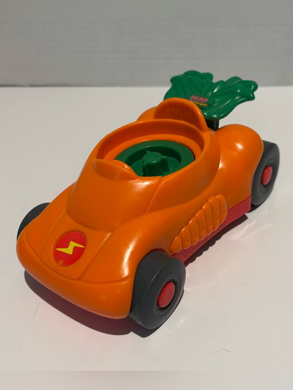 Fisher Price Little People Animalville CARROT RACE CAR 2009 Rare Sound Working